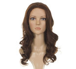 Curly Glueless Front Lace Wigs Human Hair Brown 12" - 28" Grade 5A