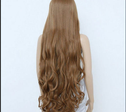 Couleur moyenne de Brown de perruques bouclées profondes de cheveux/cheveux vierges non-traités