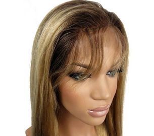 perruque droite de cheveux de Glueless de vague lâche de la catégorie 7A pour des femmes de couleur