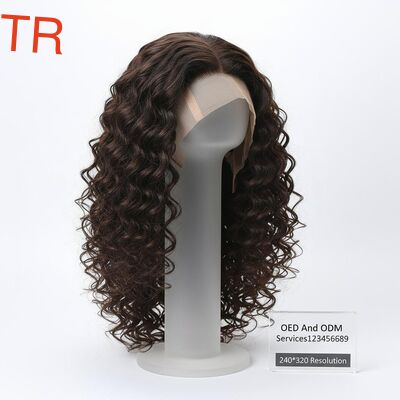 Perruques de cheveux humains bouclés résolution 240*320 avec matériau laminé et services OED et ODM123456789
