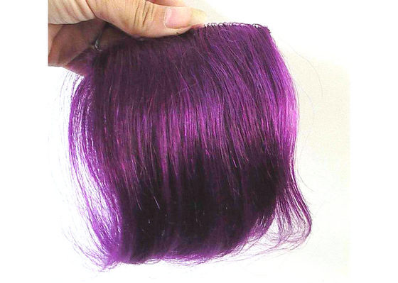 Les perruques 100% de Remy Full Lace Human Hair de coutume embrouillent le pourpre posé droit libre colorées