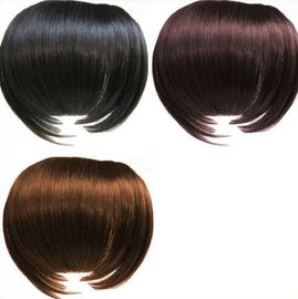 Noir et brun enchevêtrement libre 100 % Remy vierge cheveux frange perruque